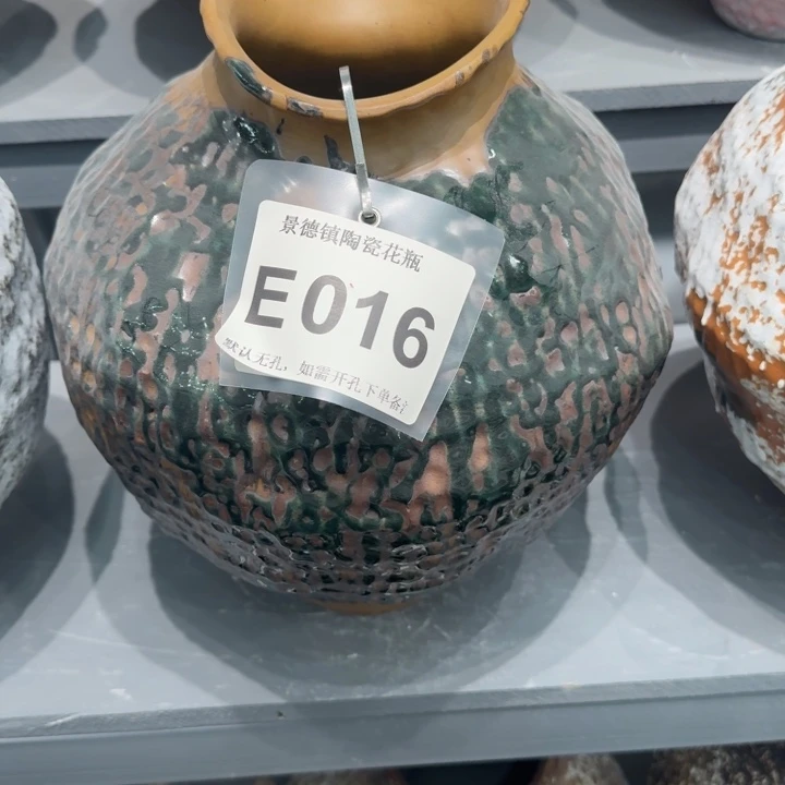 （***系瓷片景德镇高温花器编码016高34口10默认无孔