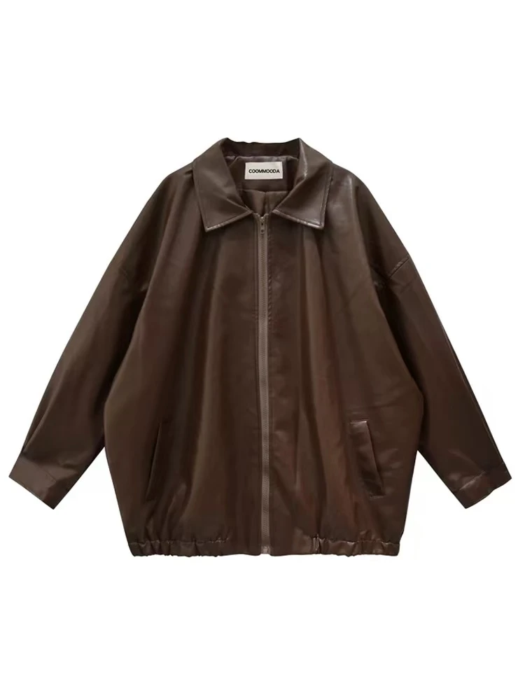 （清货）复古港风宽松设计感韩版夹克机车3752