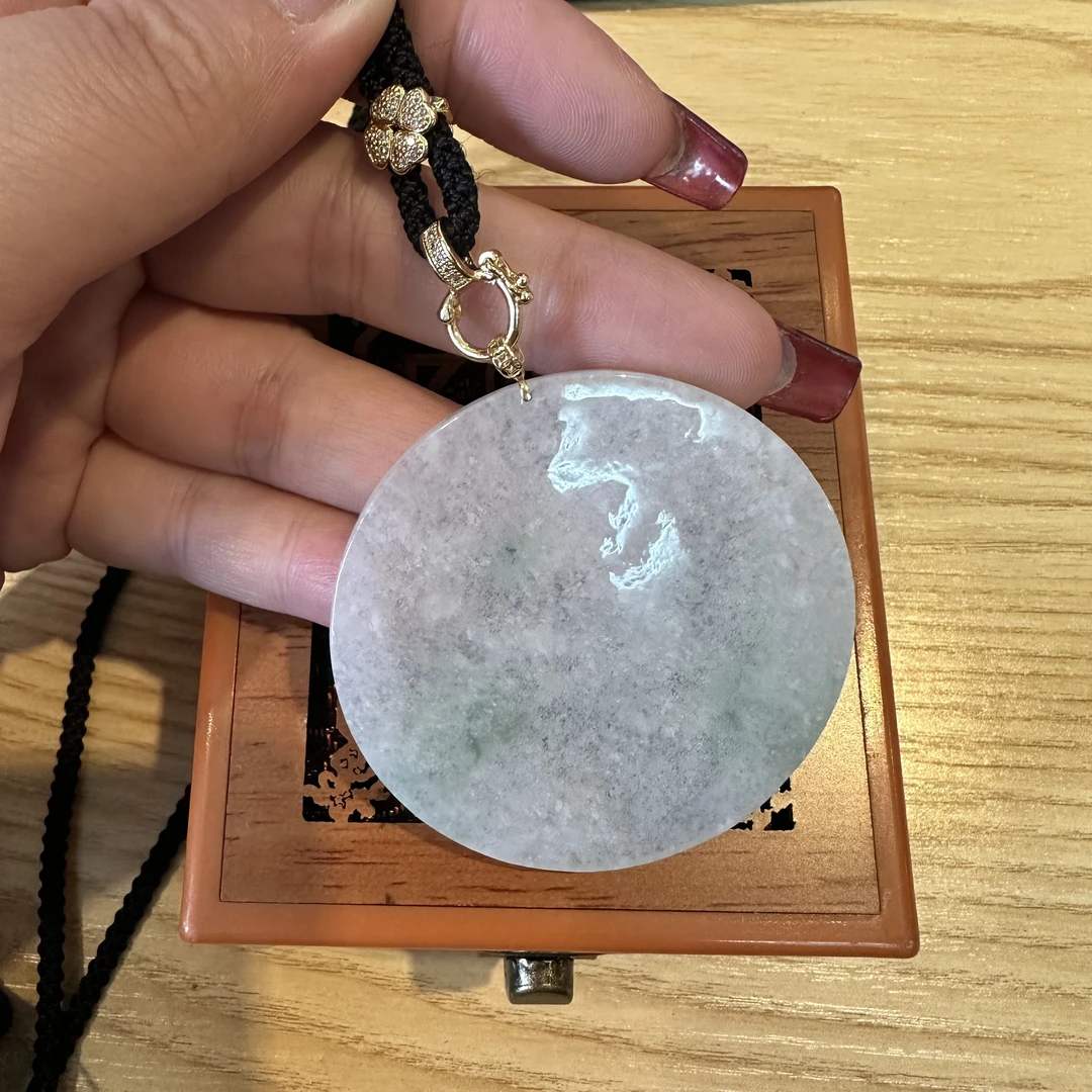 GL0028-天然A货翡翠-无事牌