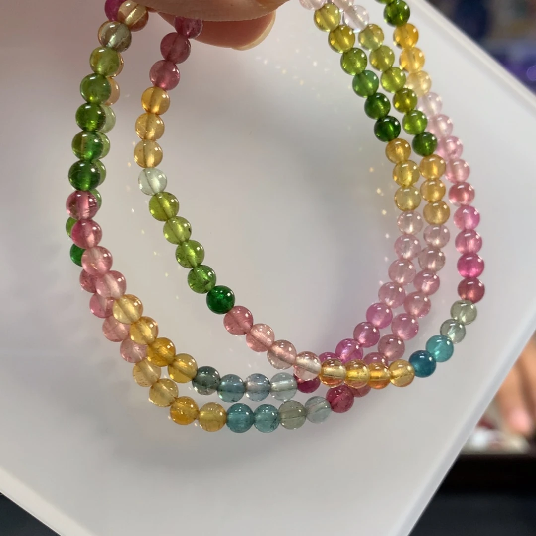 碧玺手链未镶嵌多样性发其一条4.2左右