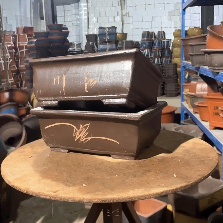 26-26棕色马槽花盆花盆