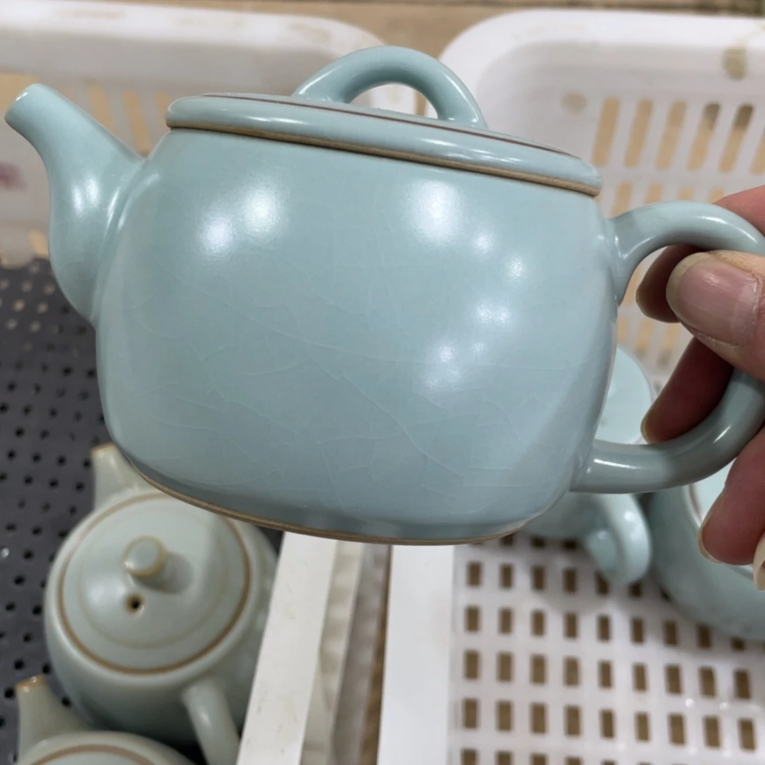 微瑕陶瓷茶壶茶杯家用