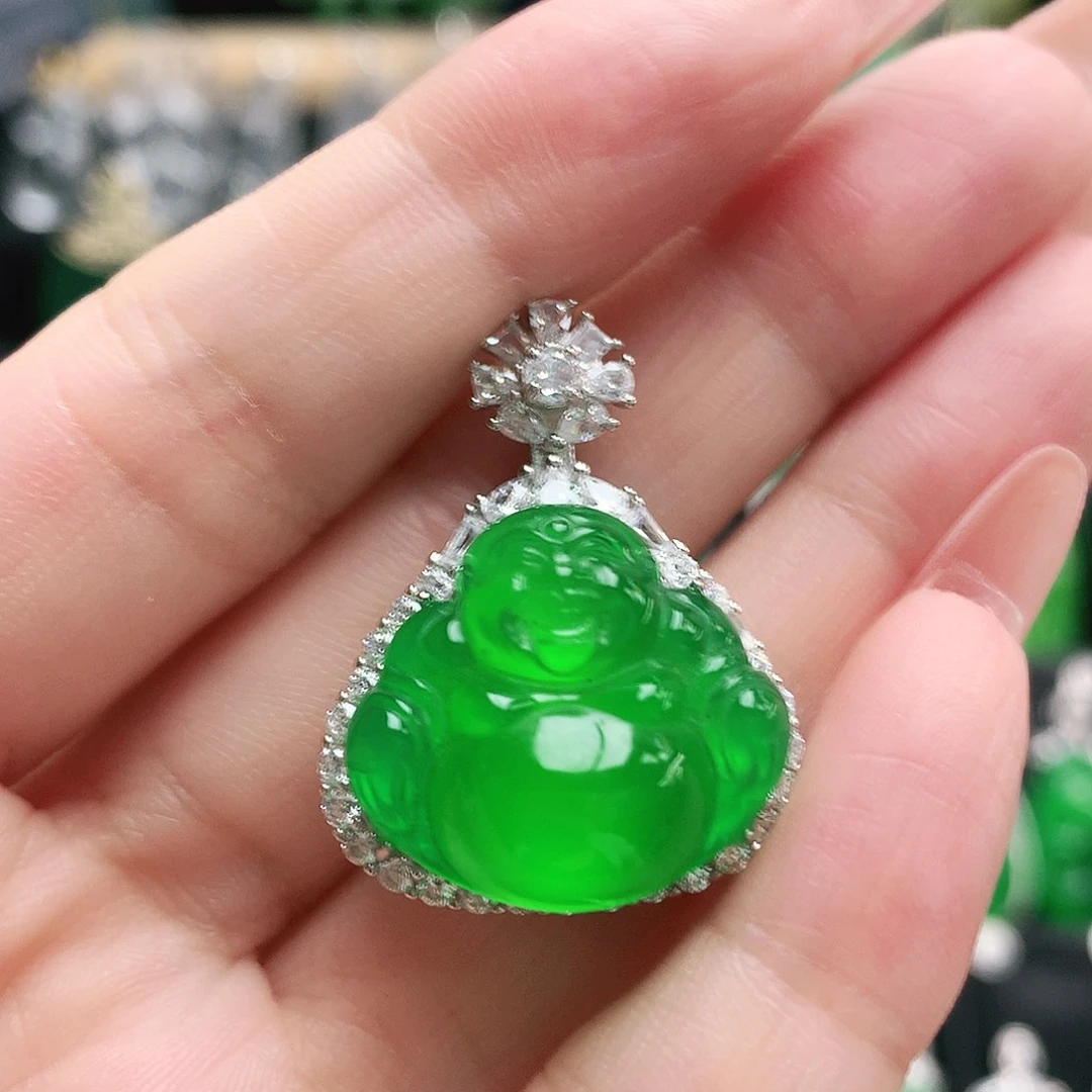 玛瑙/玉髓银S925镶嵌吊坠