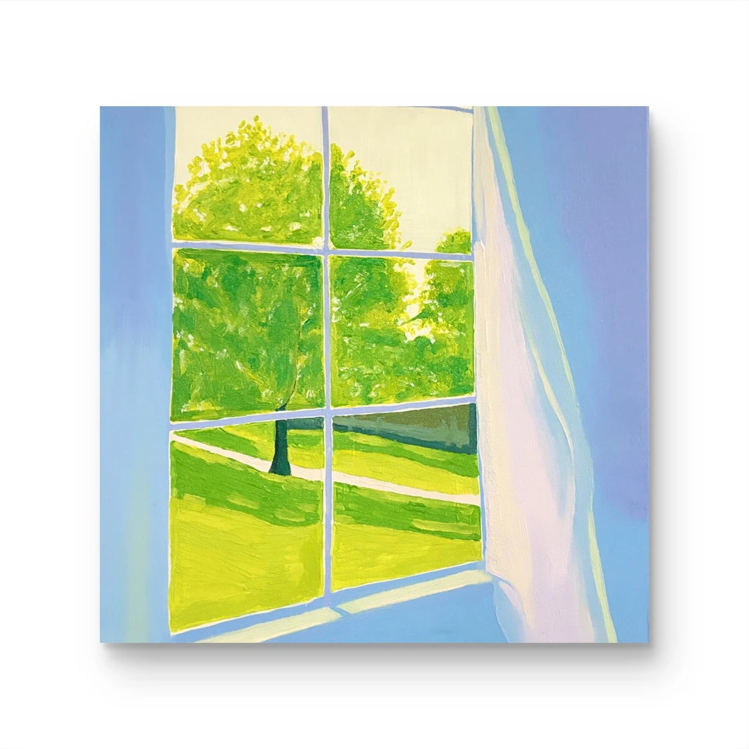 【春日窗景】 “50*50” No.83 纯手绘挂画