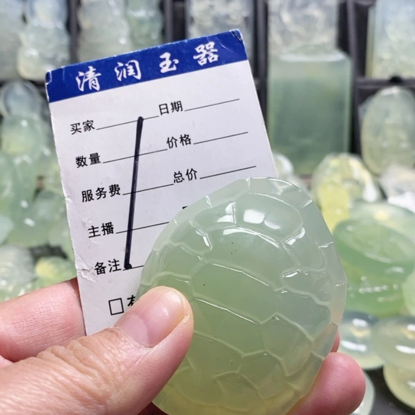 【闪购商品】合金蛇纹石玉手把件