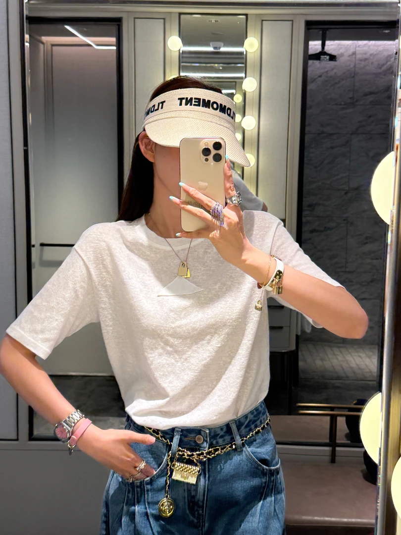 婉君【三角标T】夏季防晒薄款时尚百搭短袖打底T恤上衣LWJ25A1T946