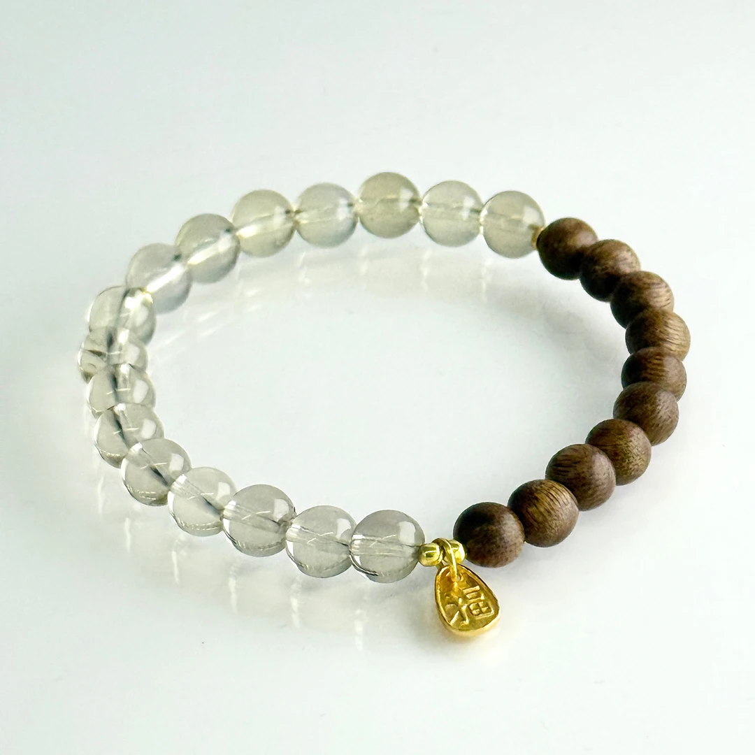 【V姐珠宝】ZX6613 沉香柠檬黄水晶手链设计款-天然黄水晶手串