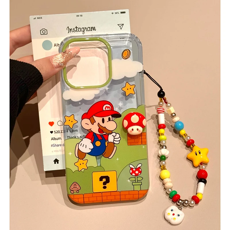 童趣电玩马里奥适用苹果16手机壳iPhone13/15软华为vivo小米oppo