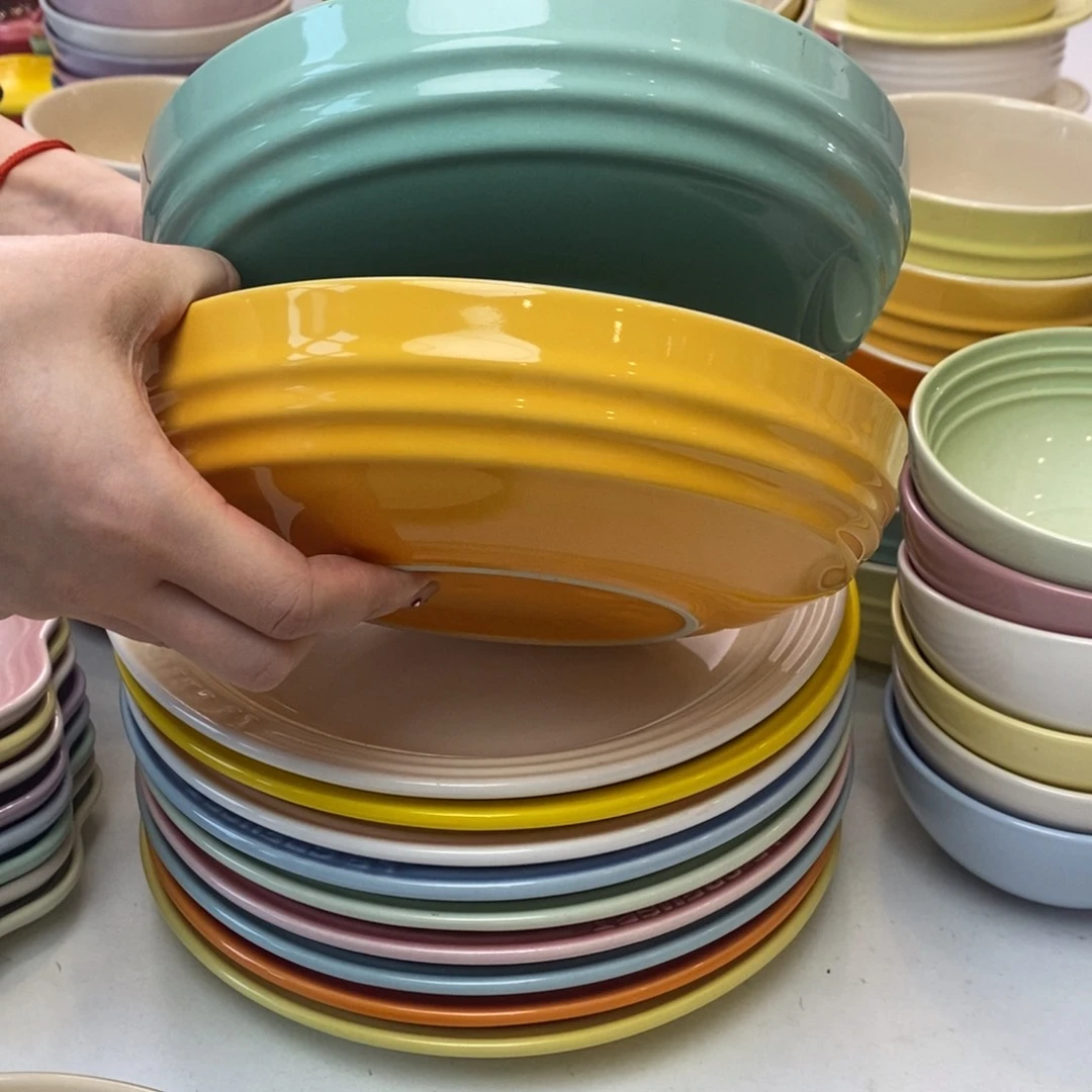 瓷片微瑕2个8英寸深盘