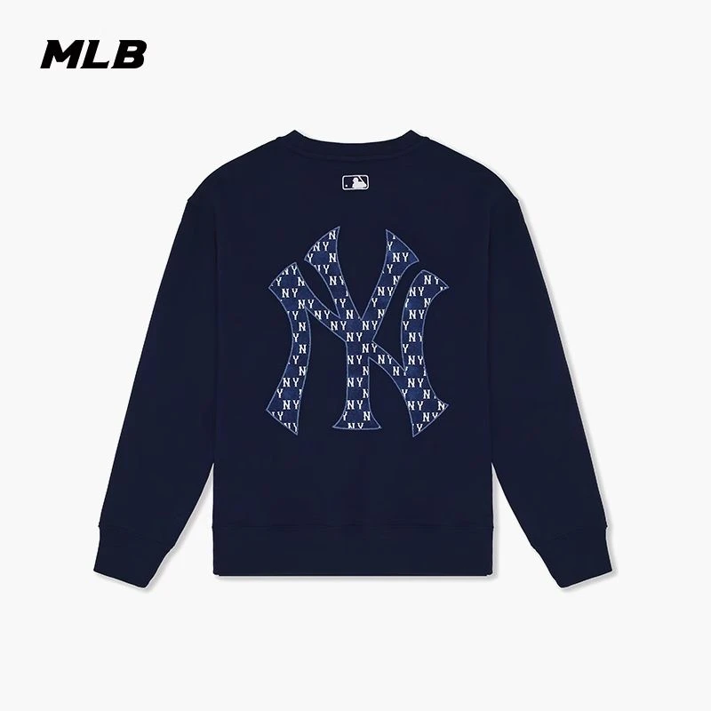 MLB官方 男女情侣老花系列圆领套头卫衣运动休闲25冬季新款