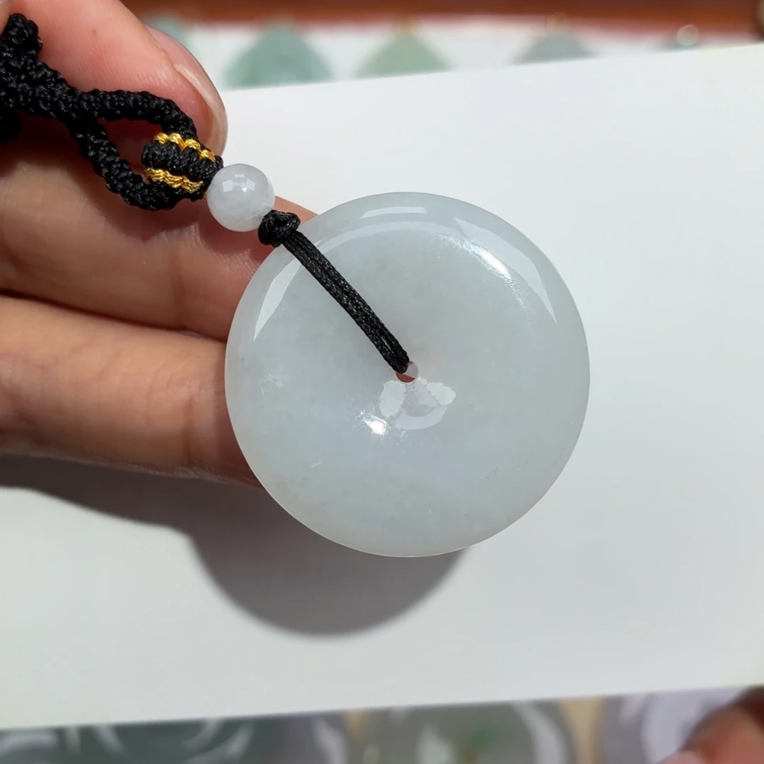 颈饰未镶嵌翡翠平安扣吊坠卡30