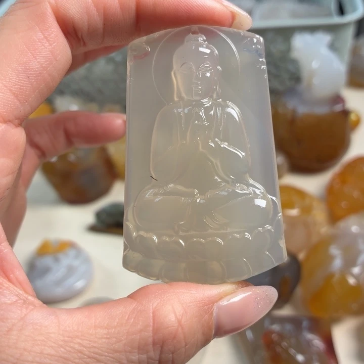 玛瑙/玉髓未镶嵌吊坠(不含链)
