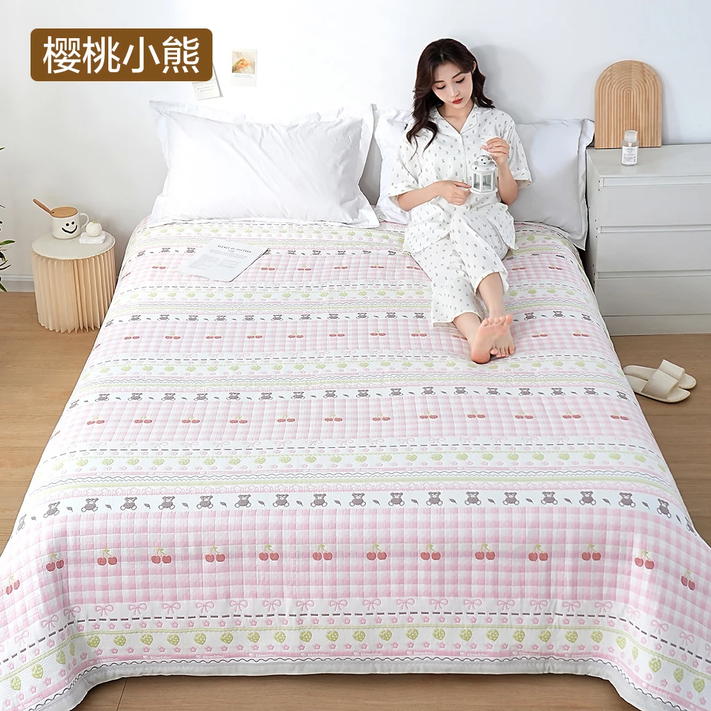 【棉港湾】230*250cm床盖一条 樱桃小熊