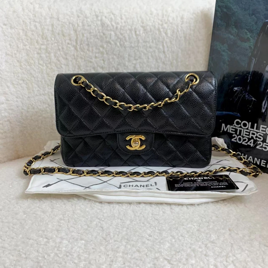 99新 Chanel/香奈儿 壹臻/黑金牛cf小号包 29开 58237970
