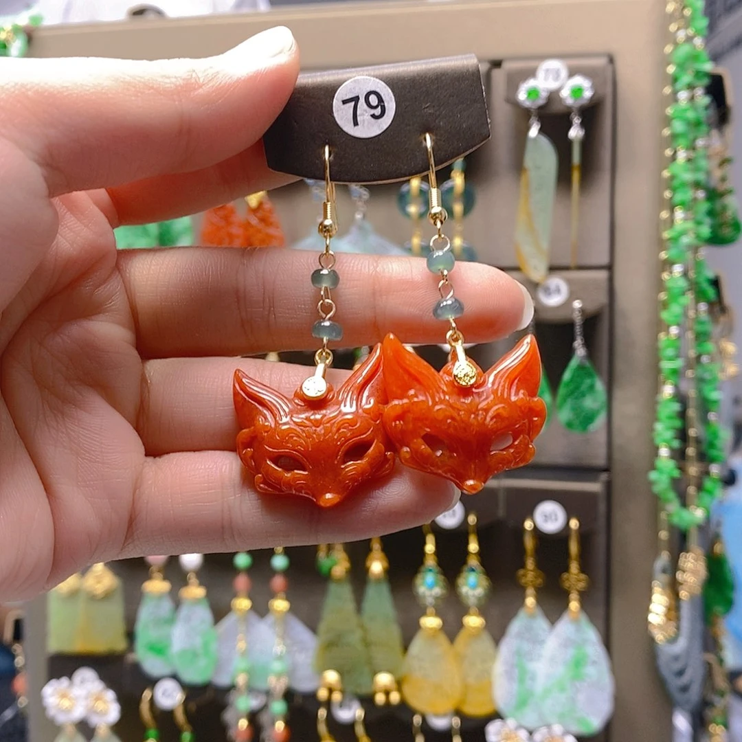 未镶嵌翡翠耳饰翡翠