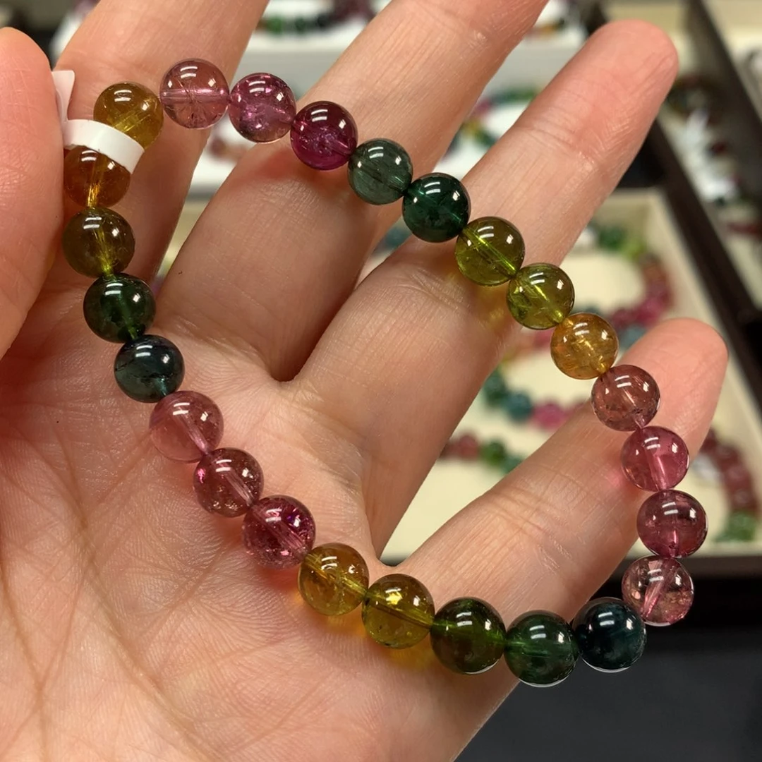 碧玺耳饰未镶嵌手串