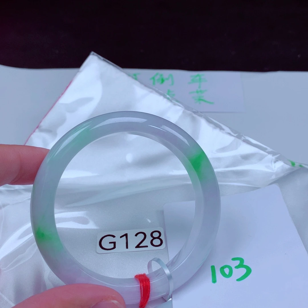 未镶嵌手镯翡翠缅甸天然A货翡翠手镯56.7