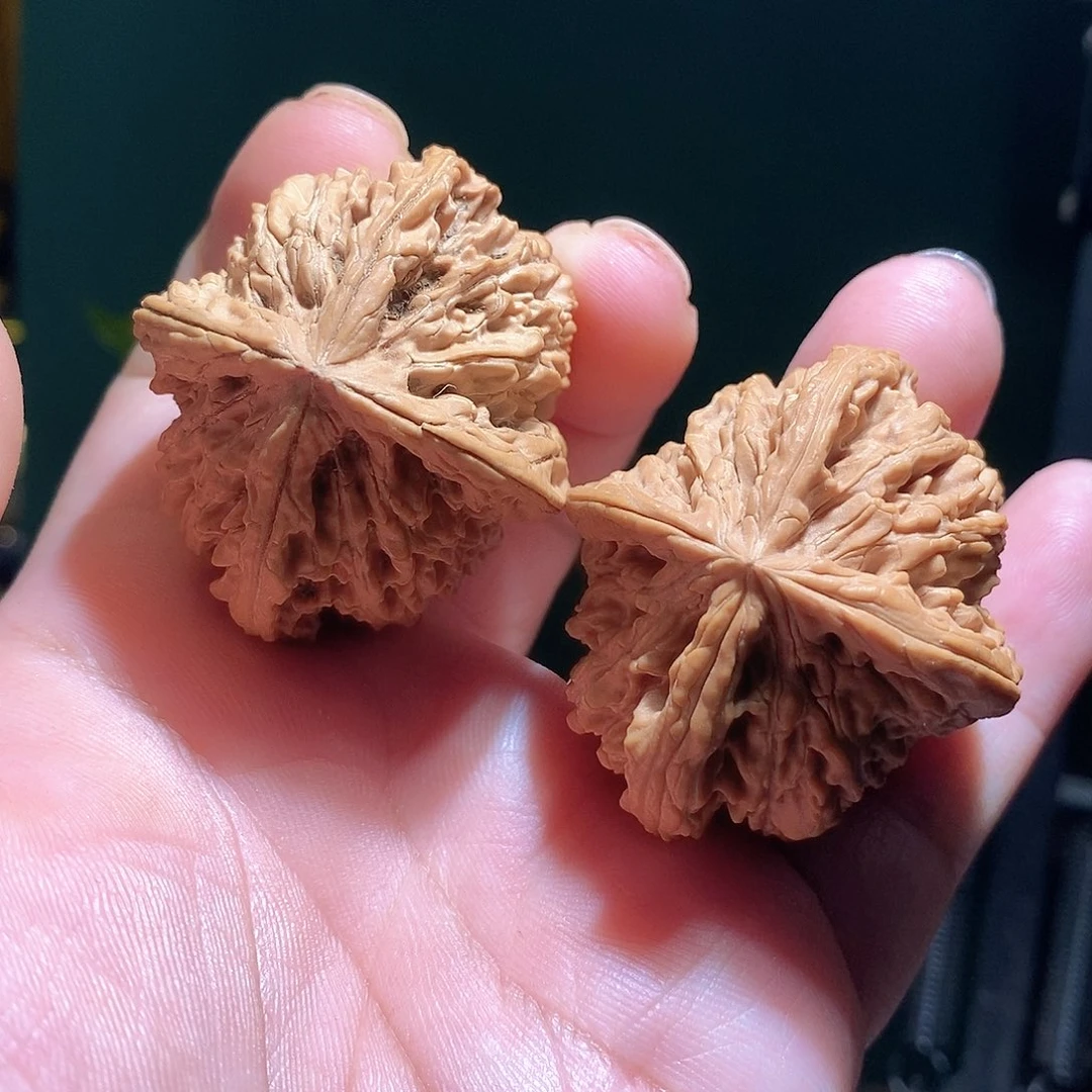 F***烂把件文玩核桃44南疆石四棱全品