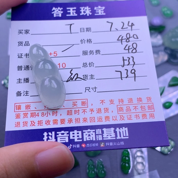 翡翠未镶嵌颈饰T****d