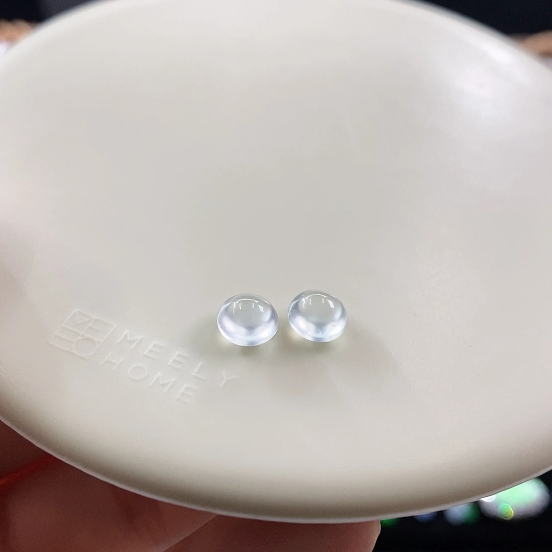 散珠翡翠玻璃种蛋面