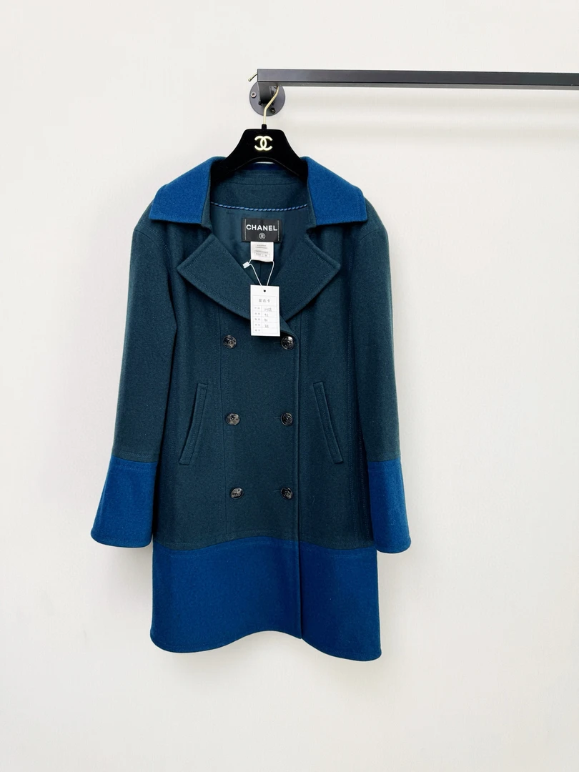 99新 Chanel/香奈儿 Chanel香奈儿地球系列羊毛大衣/34码/99新