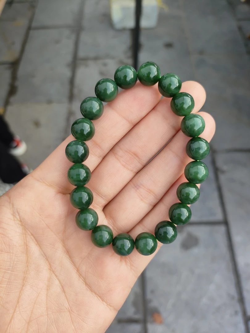 和田玉碧玉卡 10 手串