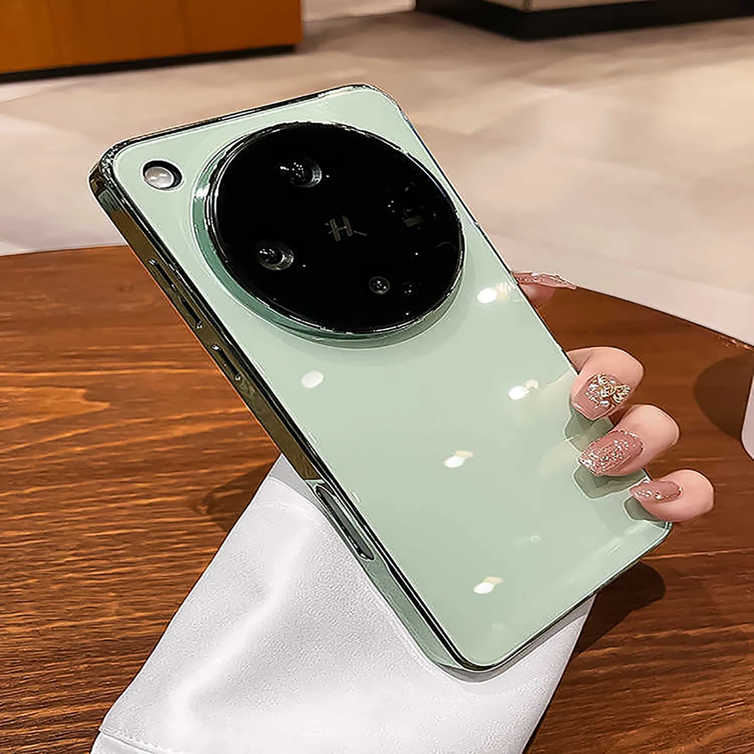 适用oppofindx8手机壳电镀玻璃带镜头膜findx8pro纯色防摔保护套