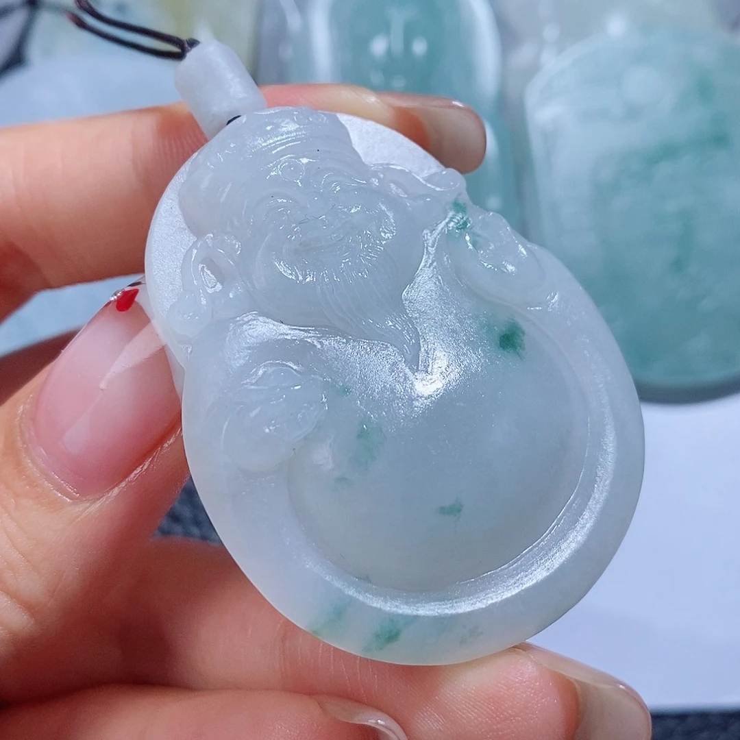 定制翡翠未镶嵌毛货付款后确认抛光