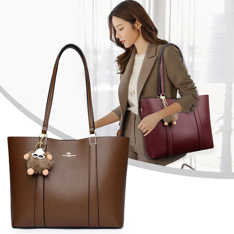 品牌潮流女包大容量手提包女秋冬包包2025新款时尚软皮包斜挎大包