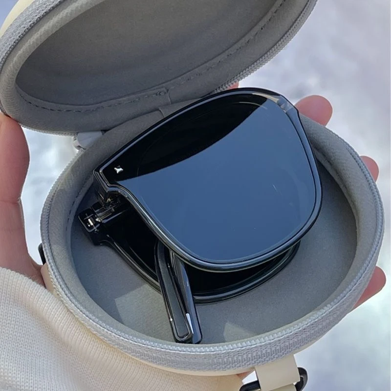 便携折叠墨镜女高级感轻便小巧驾驶开车太阳镜女防紫外线遮光镜男