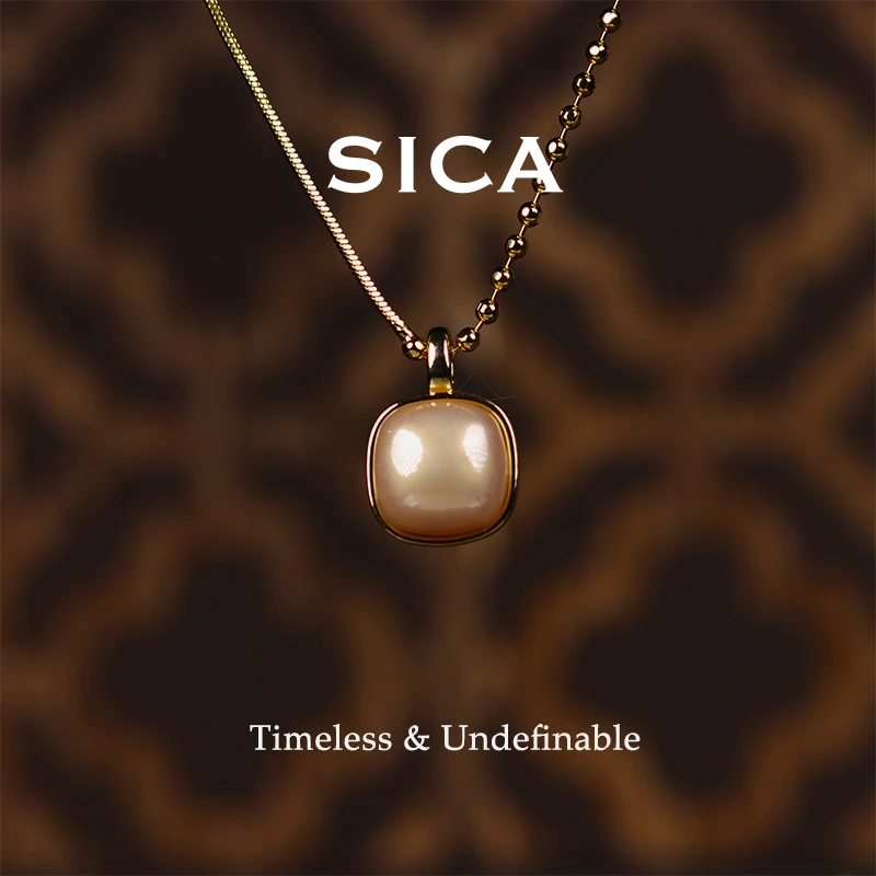 纯铜项链 NH003【珠光宝气】意大利设计师款经典复古小众柔光粉项