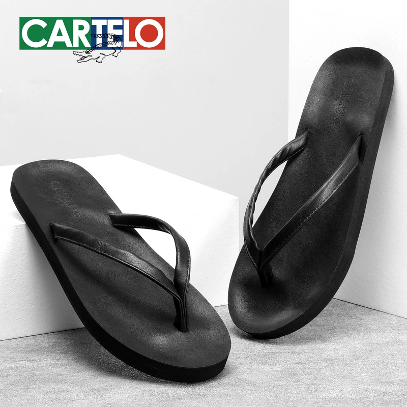 卡帝乐鳄鱼拖鞋人字拖男士时尚夏季外穿潮流软底夹脚百搭人字拖鞋