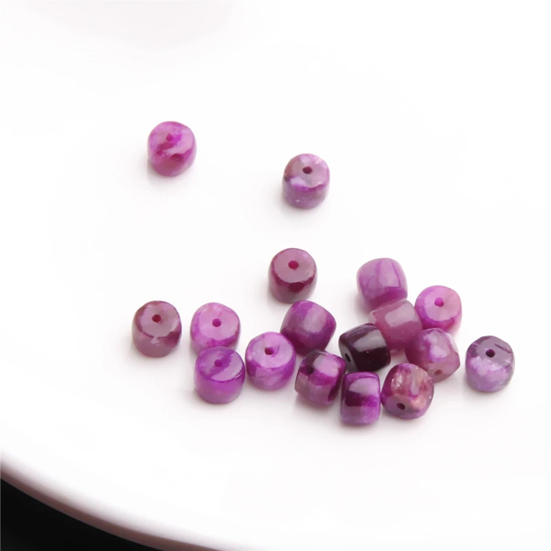 南非老料玉华丝绒7*5.3直切鼓珠散珠 K0143 多样性发一