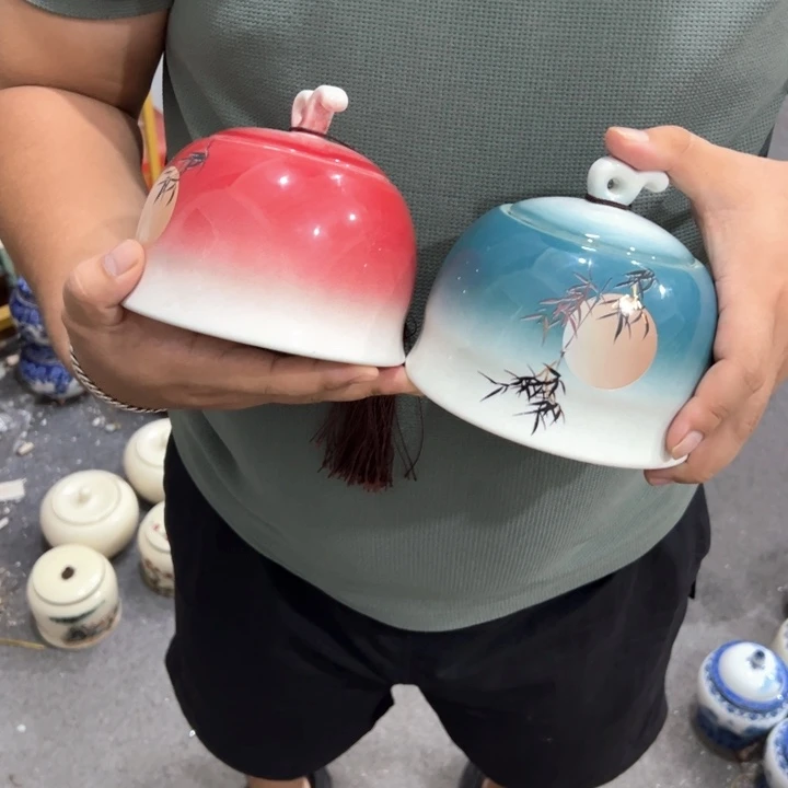 瑕疵福利品陶瓷茶叶罐介意勿拍