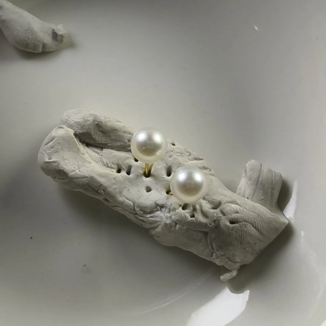 耳饰海水珍珠银S925镶嵌