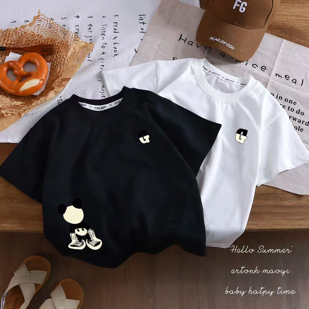 儿童夏季短袖T恤宝宝圆领宽松半袖