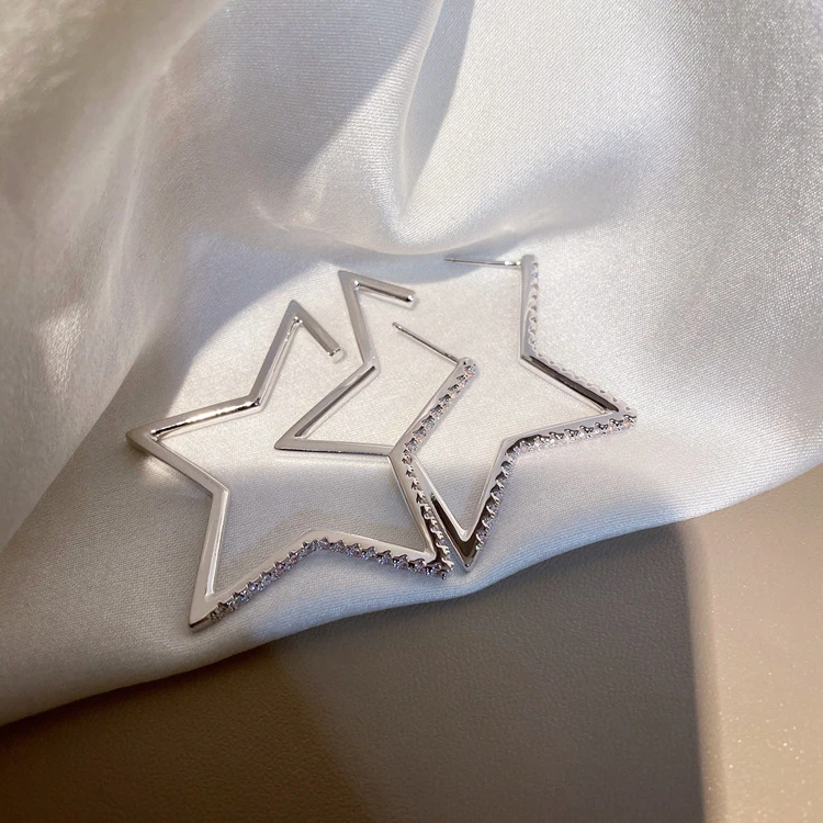 欧美个性简约五角星高级感大气百搭小众轻奢气质设计感时尚冷淡风