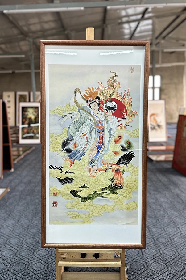 [F13九天玄女]50x100cm中国风家具装饰画办公室玄关客厅装饰画