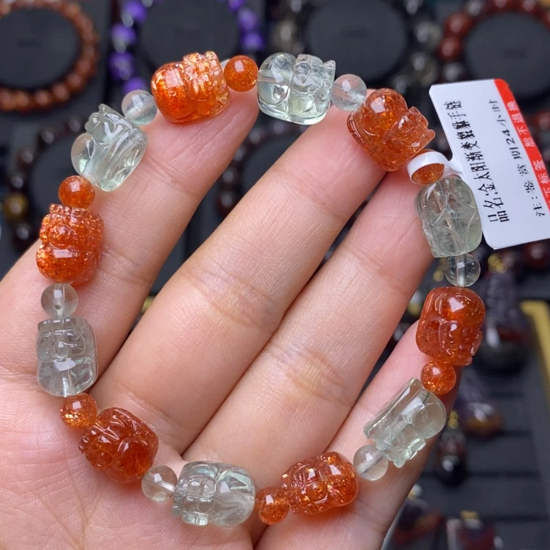 未镶嵌手链长石金太阳貔貅手链