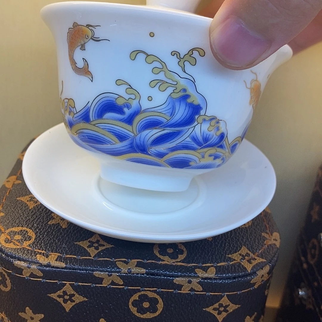 盖碗里的水煮开后