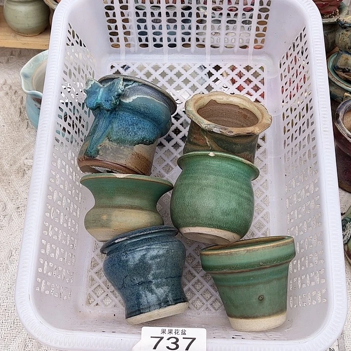 红陶陶瓷花盆737瑕疵