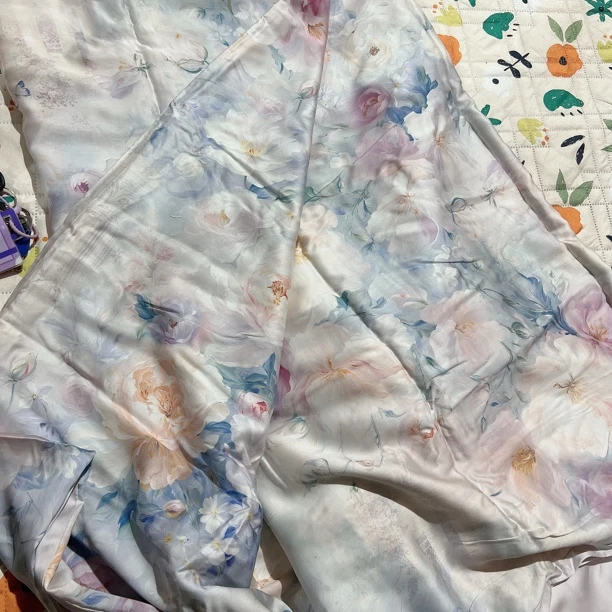 《小华》天丝数码印花四件套（雪绒花语—兰）