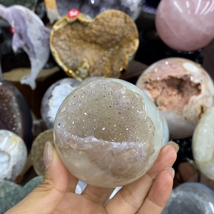 未镶嵌紫晶珠宝半成品