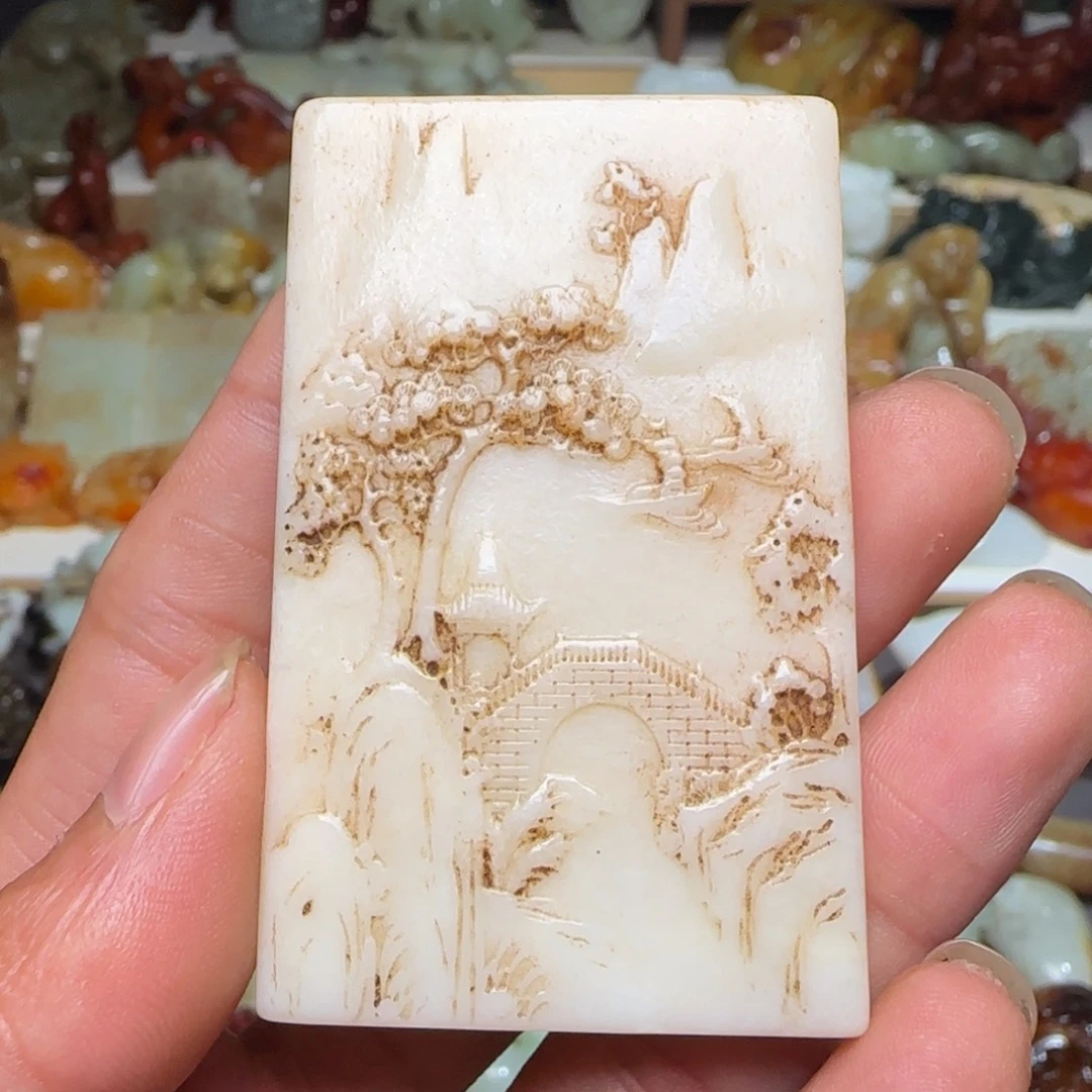 和田玉未镶嵌挂件