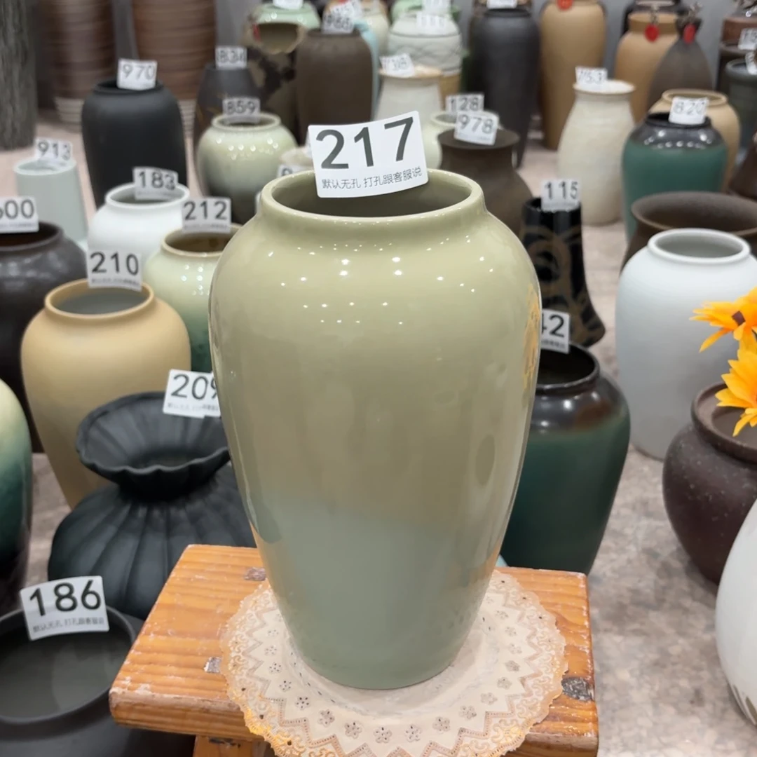 摆件瑕疵217 景德镇陶瓷花瓶高27口9.5