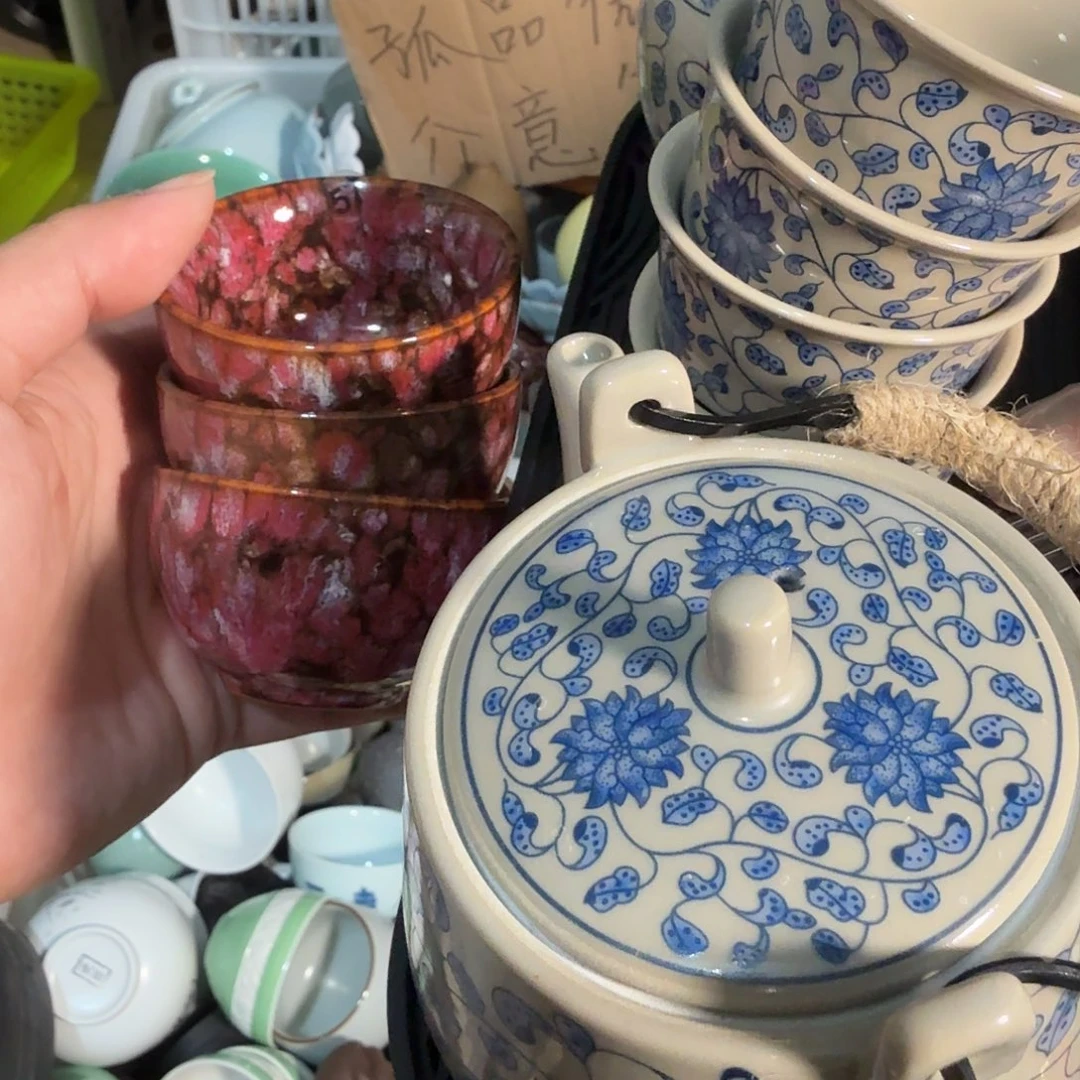 R***、微瑕老物件茶壶茶杯57号