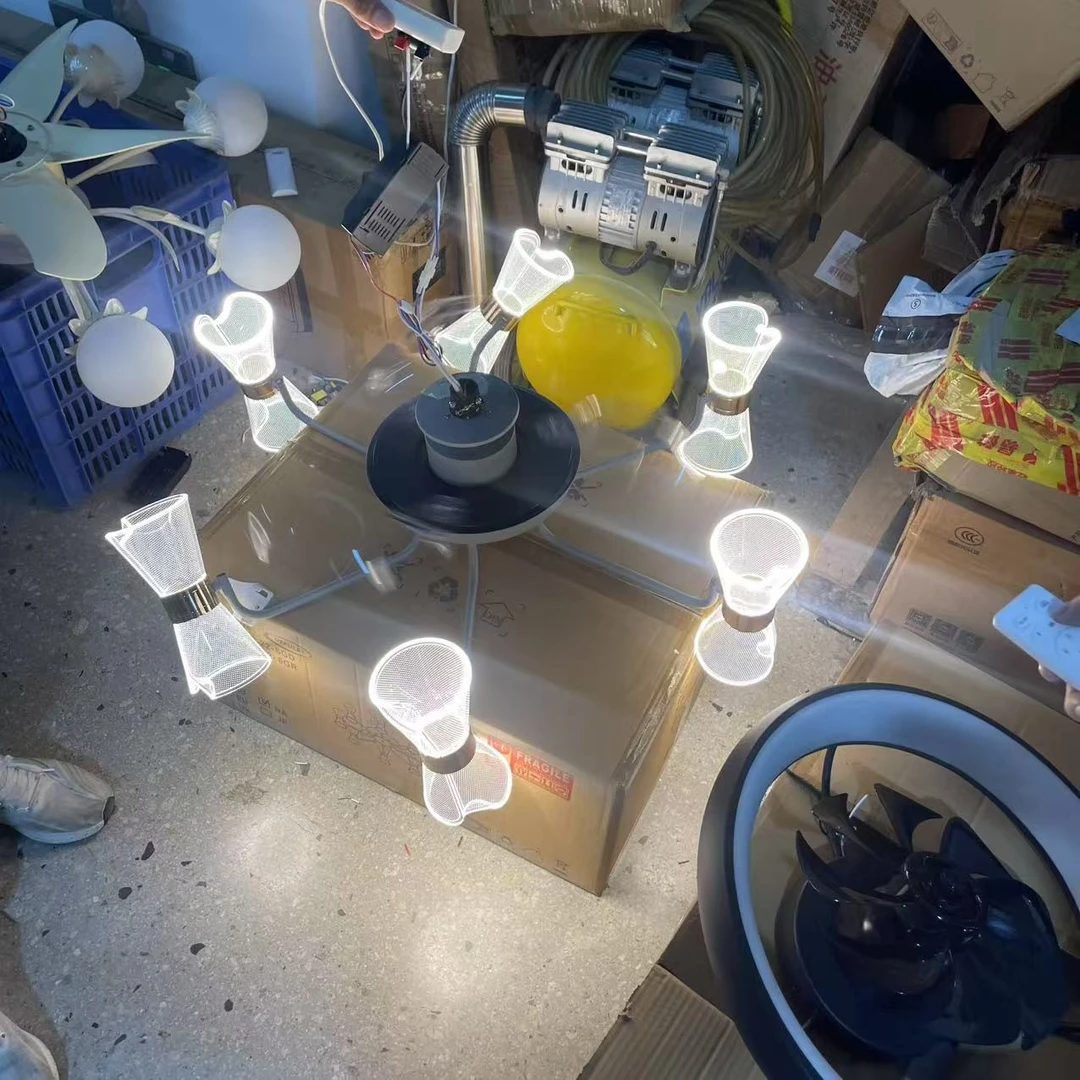 WS/FPZ89/22/十头直径风扇灯(带遥控)库存尾货（三楼）