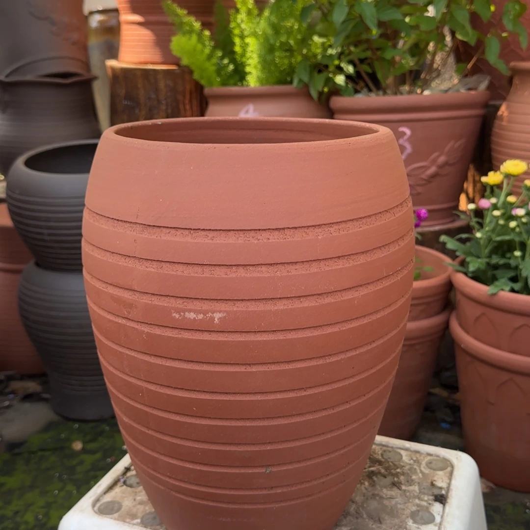 紫砂花盆口22高33宜兴紫砂