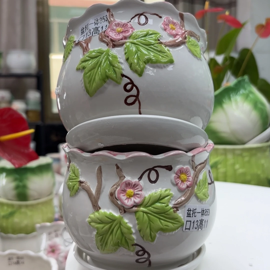 @夏西陶瓷花盆@@5853