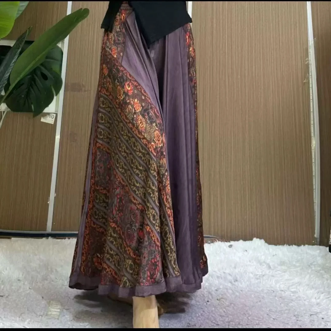 A310 烟熏紫 夏季大摆裙